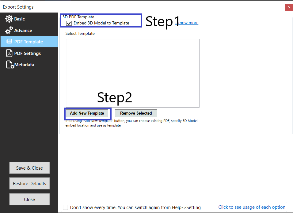 How To Embed 3D Model To Existing PDF Vision Workplace